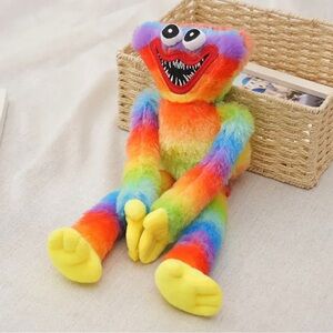 Poppy Playtime Huggy Wuggy Rainbow Plush Toy Stuffed Monster With Connect Hands